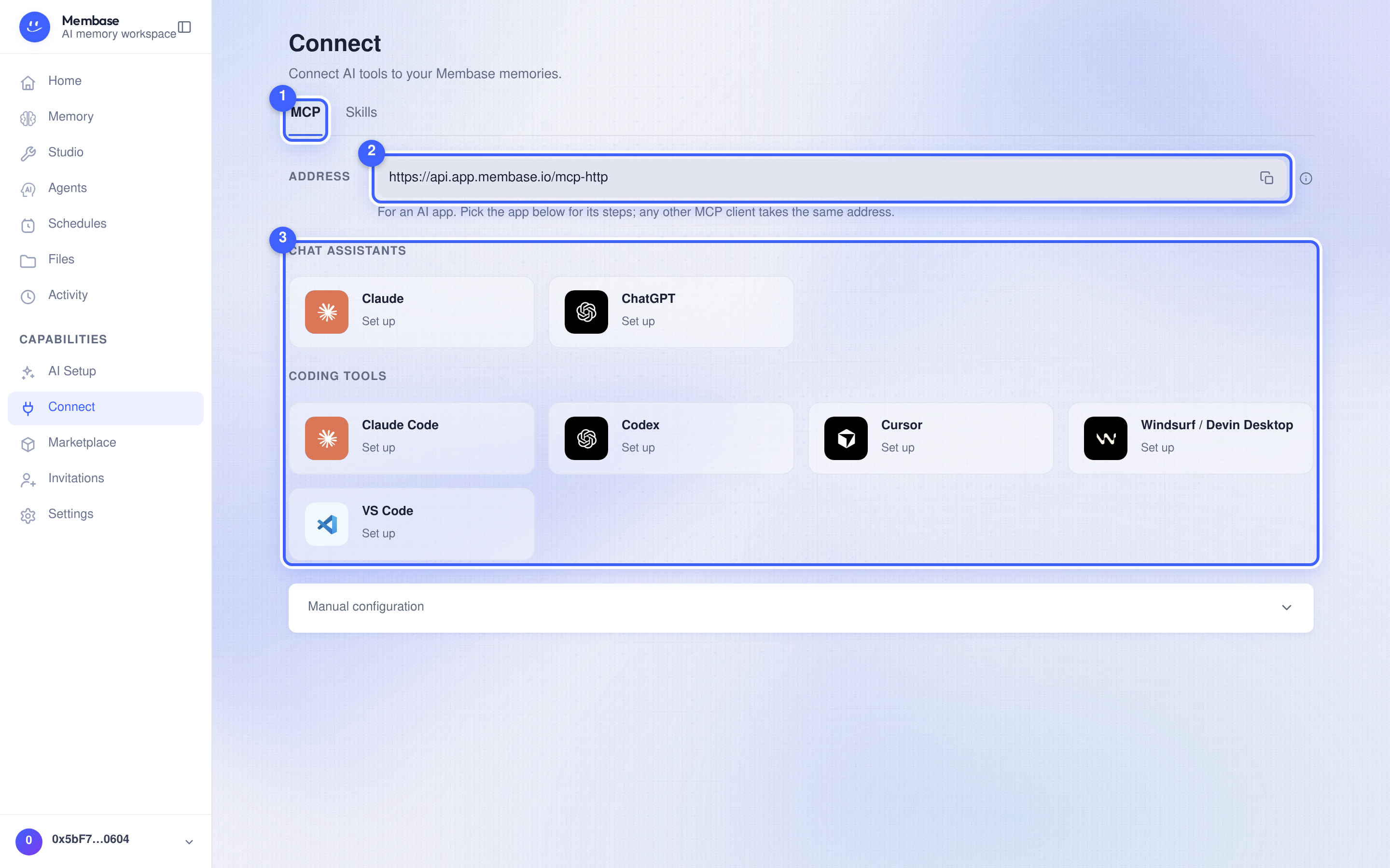 Connect page